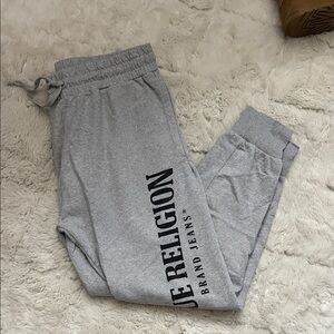 True Religion Gray Logo Joggers